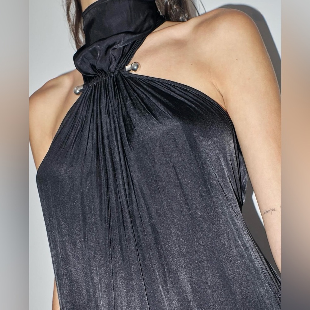 MIISTA Black Halter Dress